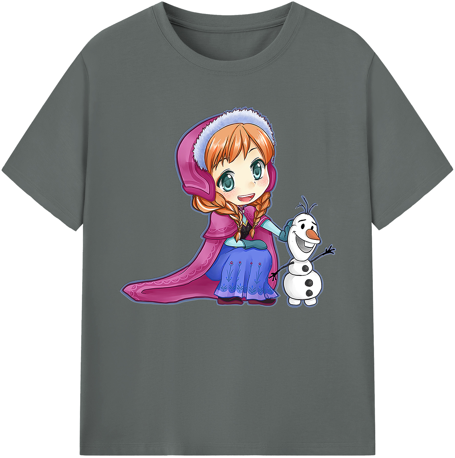 （画像用） アナと雪の女王 アンナ エルサ Frozen Anna Elsa 綿100％ メンズ半袖Tシャツ｜肌触りやわらか＆通気性